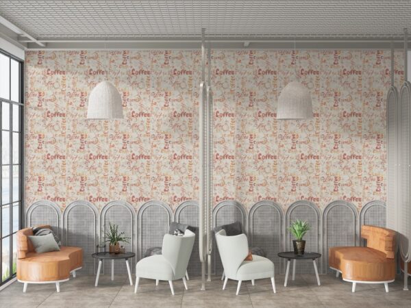 PAPEL DE PAREDE CAFÉ VINTAGE - Imagem 2