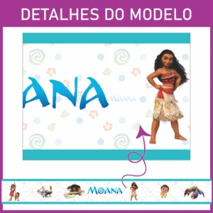 FAIXINHA DECORATIVA INFANTIL MOANA