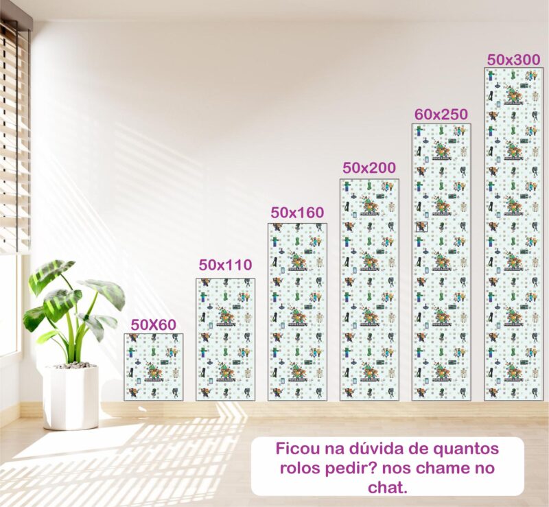 PAPEL DE PAREDE MINECRAFT FUNDO VERDE CLARO - Imagem 4